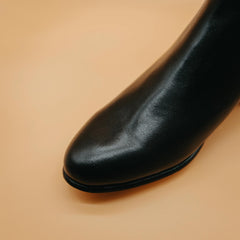 Botin Potro Salvaje Liso Negro Hombre 004