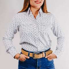 Blusa American West Est Navajo Blanco 012