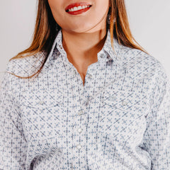Blusa American West Est Navajo Blanco 012