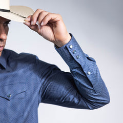 Camisa 1800 West Est Azul/Blanco 036