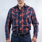 Camisa 1800 West Cuadros Azul/Shedron 040