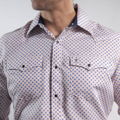 Camisa Cactus Est Beige/Azul Flor 159