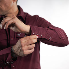 Camisa Cactus Lisa Vino 162