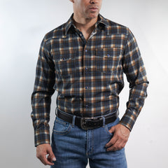 Camisa McAllen Cuadros Azul/Cafe 080