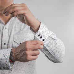 Camisa Longhorn Est Blanco/Azul Rama 003