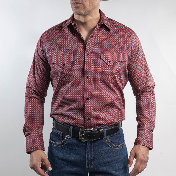 Camisa Longhorn Estampada Shedron/Azul 004
