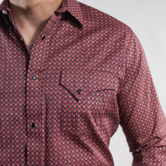 Camisa Longhorn Est Shedron/Azul 004