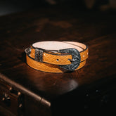 Cinto De Pura Sangre Petatillo Miel Slim 014