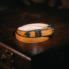 Cinto De Pura Sangre Petatillo Miel Slim 014