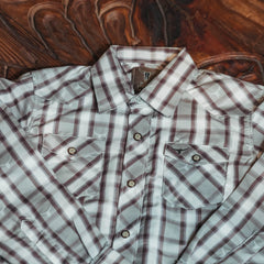 Camisa Rodeo West KID Cua Bco/Gris 010
