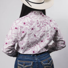 Blusa Wrangler Est Flor Blanco/Fucsia 076