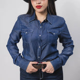 Blusa Cactus Lisa Mezclilla 023