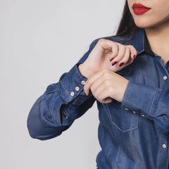 Blusa Cactus Lisa Mezclilla 023