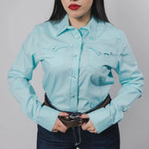 Blusa Cactus Lisa Aqua 024
