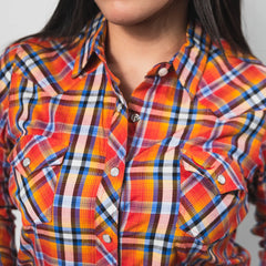 Blusa McAllen MC Cua Naranja/Azul 005