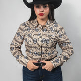 Blusa Rodeo West Est Navajo Beige 019