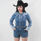 Romper Rock&Roll ML Liso Mezclilla 2tone 024