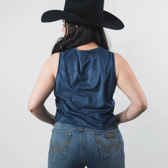 Chaleco Rock&Roll Gamucina Estrellas Blue 016