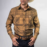 CAMISA CACTUS CUA OCRE/NGRO
