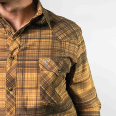 CAMISA CACTUS CUA OCRE/NGRO XLS