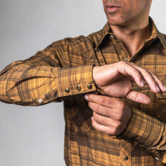 CAMISA CACTUS CUA OCRE/NGRO