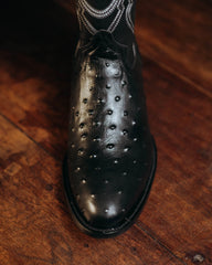 Bota Tejano Ave Print Ranch Negro 057