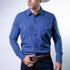 CAMISA MONTERO EST AZUL/BLANCO