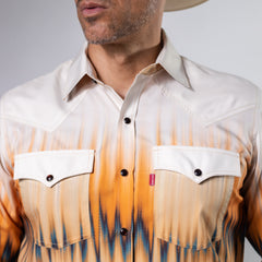 CAMISA BOCHI EST DEGRADADA BEIGE/NAR