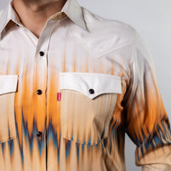 CAMISA BOCHI EST DEGRADADA BEIGE/NAR