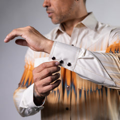CAMISA BOCHI EST DEGRADADA BEIGE/NAR