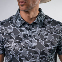 ROCK&ROLL POLO EST CAMU CHARCOAL