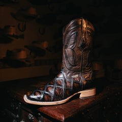 Bota Tejano Style Print Pez Jumbo Choco Hombre 038