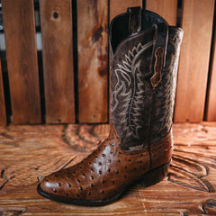 Bota Tejano Style Ave Print Ranch Choco 048