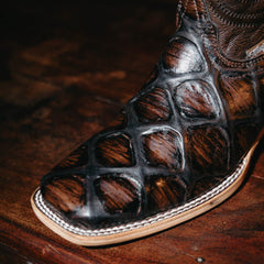 Bota Tejano Style Print Pez Jumbo Choco Hombre 038