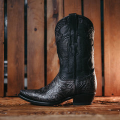 Bota Golden Guns Cincel Flor Negro 103