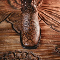 Botas Golden Guns Cincel Flor Café 067