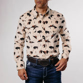 Camisa Rock&Roll Est Bufalo Pana Beige 040