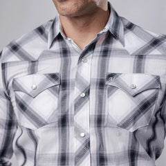 Camisa 1800W Cua Bco/Negro 019