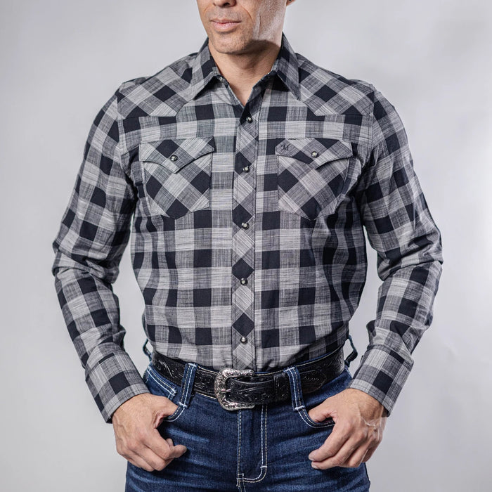 Camisa 1800 West Cuadros Gris/Negro 023