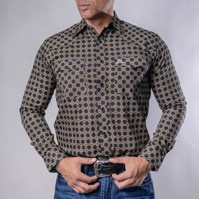 Camisa Denver Estampada Biznaga Negra 101