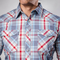 Camisa Cactus Est Rojo/Celeste 145