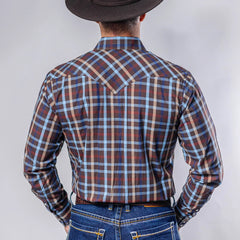 Camisa Hannover Cua Cafe/Cel/Azul 381