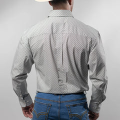 Camisa Wrangler G Strait Est Blanca/Cafe 249