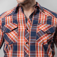 Camisa Montero Western Cua Rojo/Negro 031