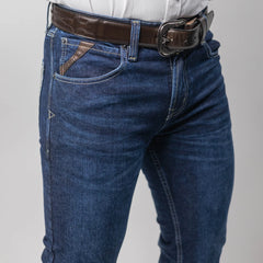 Pantalon Vaqueros Tex Buckle Bord Bco 006