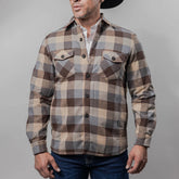 Camisola Montero Western Cuadros Cafe/Beige 025