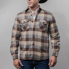Camisola Montero Western Cuadros Cafe/Beige 025