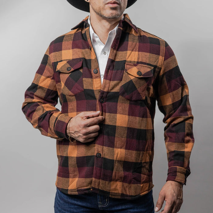 Camisola Montero Western Cuadros Choco/Negro 027