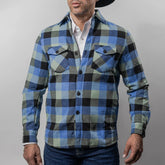 Camisola Montero Western Cuadros Azul/Negro 028