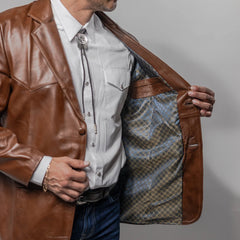 Saco Vaquero Pelibuey Liso Miel 032